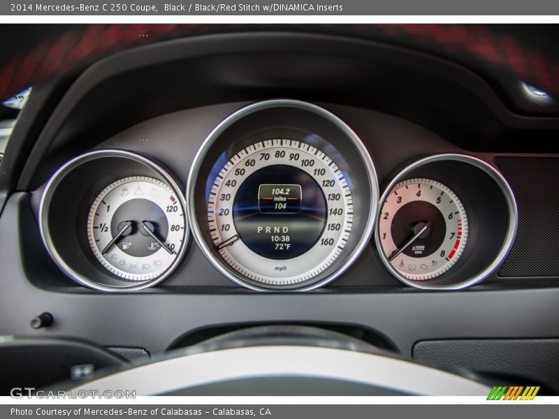 Black / Black/Red Stitch w/DINAMICA Inserts 2014 Mercedes-Benz C 250 Coupe