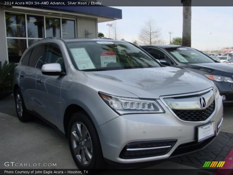 Silver Moon / Ebony 2014 Acura MDX SH-AWD Advance