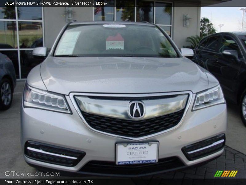 Silver Moon / Ebony 2014 Acura MDX SH-AWD Advance