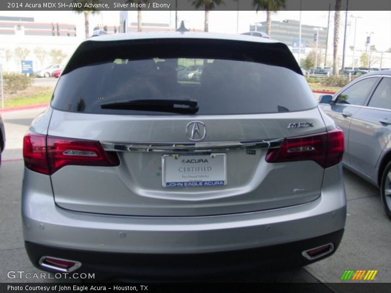 Silver Moon / Ebony 2014 Acura MDX SH-AWD Advance