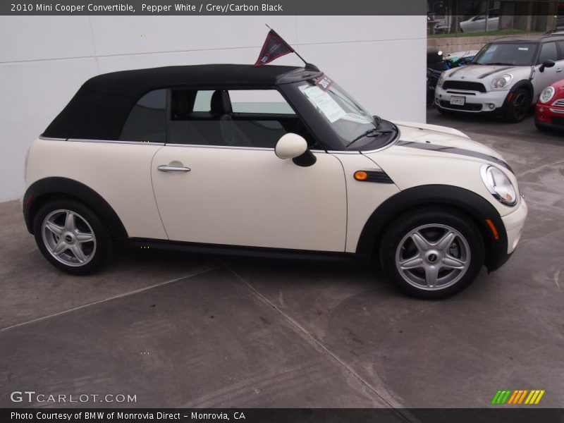 Pepper White / Grey/Carbon Black 2010 Mini Cooper Convertible
