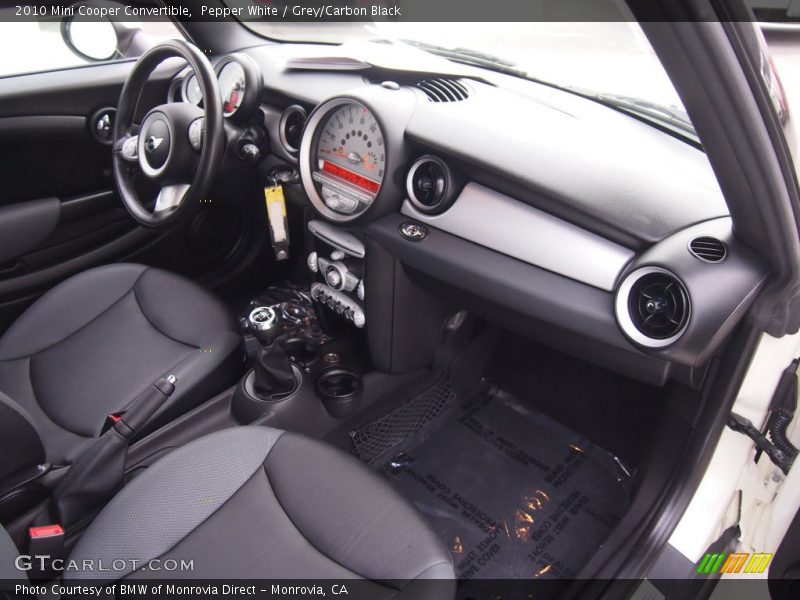 Pepper White / Grey/Carbon Black 2010 Mini Cooper Convertible