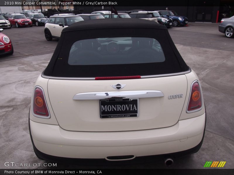 Pepper White / Grey/Carbon Black 2010 Mini Cooper Convertible