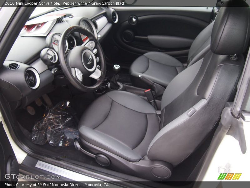 Pepper White / Grey/Carbon Black 2010 Mini Cooper Convertible