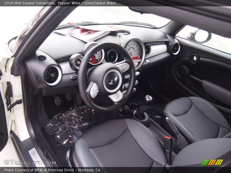 Pepper White / Grey/Carbon Black 2010 Mini Cooper Convertible