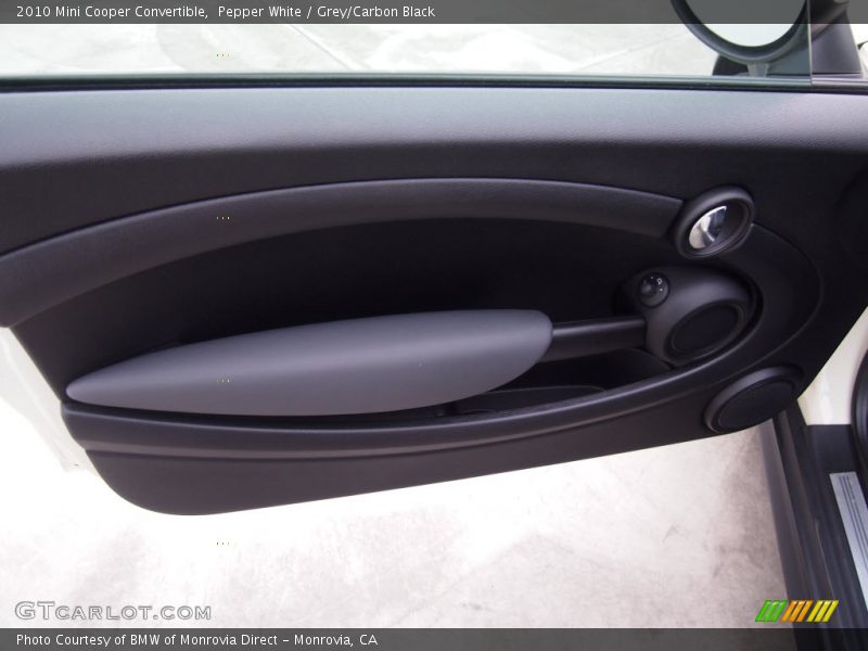 Pepper White / Grey/Carbon Black 2010 Mini Cooper Convertible