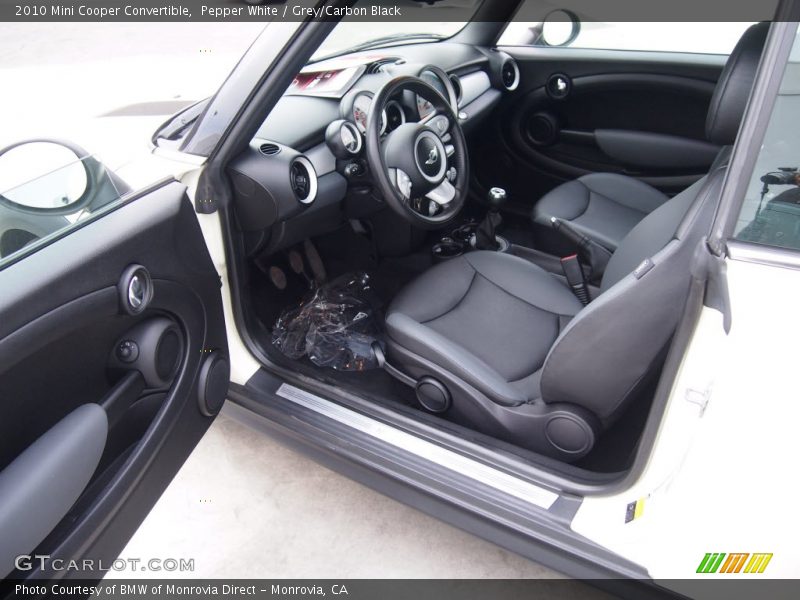 Pepper White / Grey/Carbon Black 2010 Mini Cooper Convertible