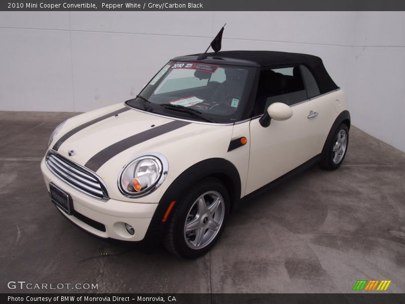 Pepper White / Grey/Carbon Black 2010 Mini Cooper Convertible