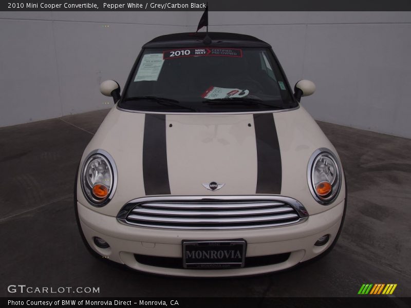 Pepper White / Grey/Carbon Black 2010 Mini Cooper Convertible