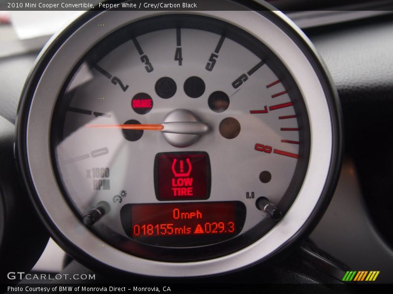Pepper White / Grey/Carbon Black 2010 Mini Cooper Convertible