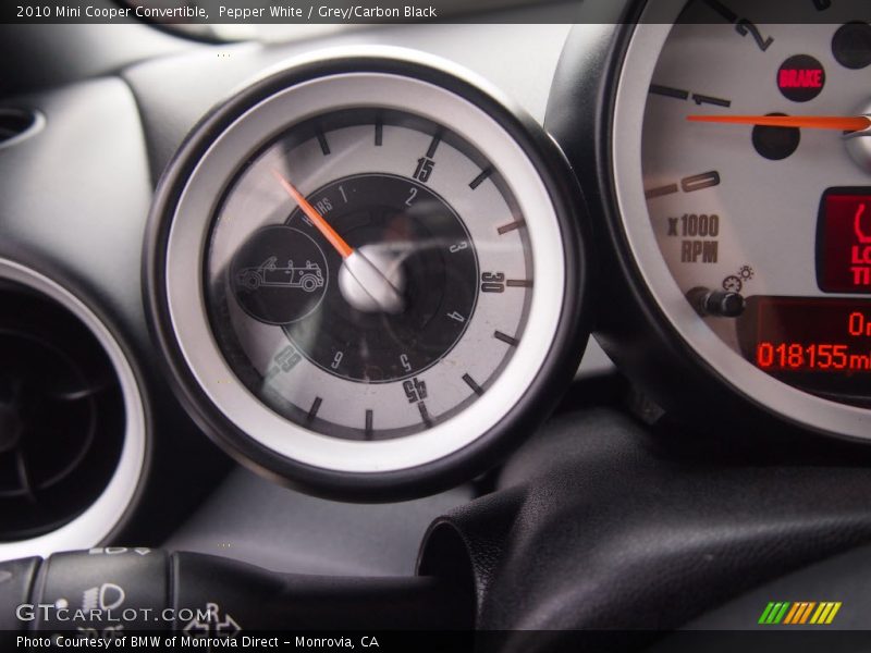 Pepper White / Grey/Carbon Black 2010 Mini Cooper Convertible