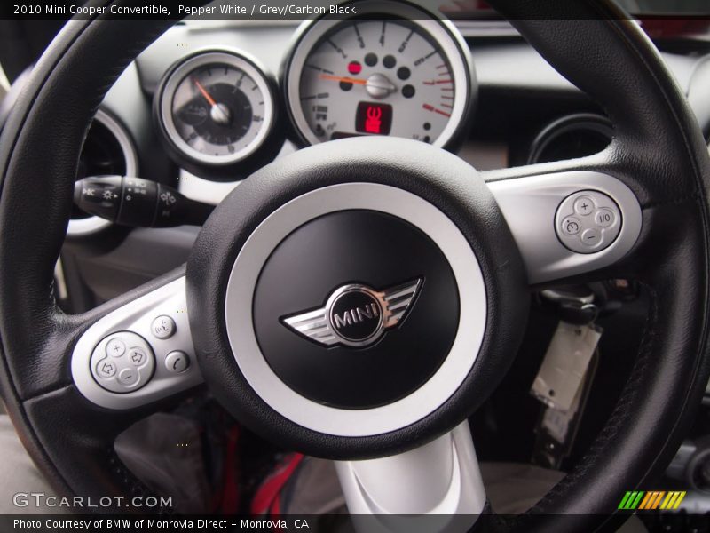 Pepper White / Grey/Carbon Black 2010 Mini Cooper Convertible