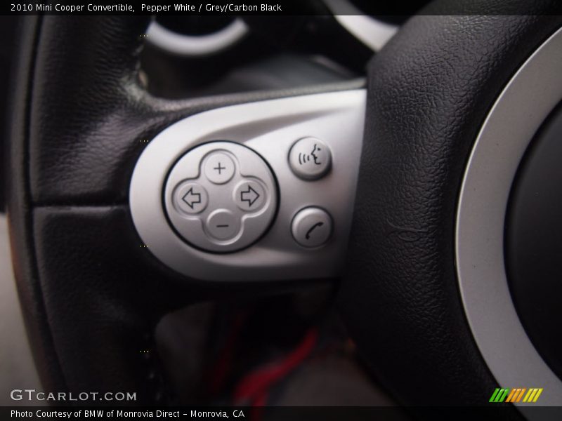 Pepper White / Grey/Carbon Black 2010 Mini Cooper Convertible