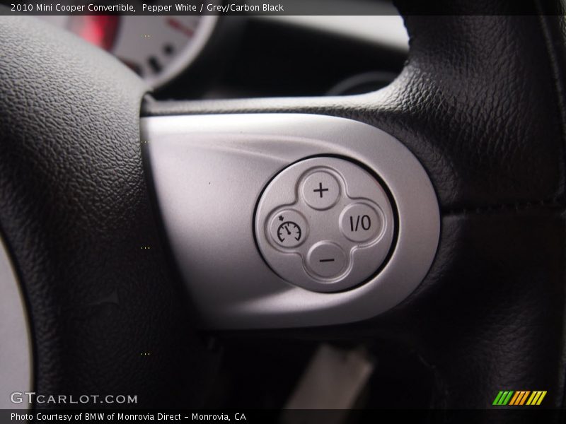 Pepper White / Grey/Carbon Black 2010 Mini Cooper Convertible