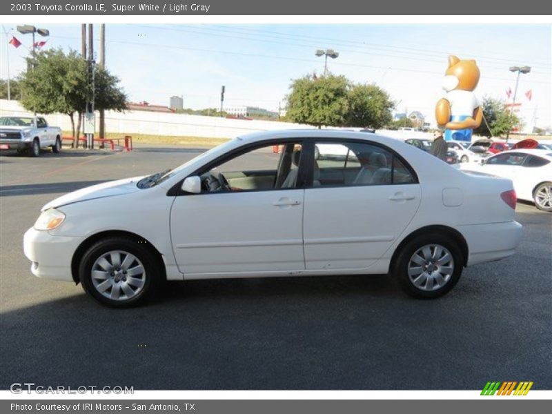 Super White / Light Gray 2003 Toyota Corolla LE