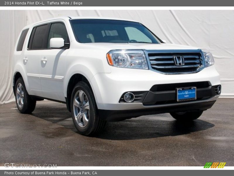 Taffeta White / Beige 2014 Honda Pilot EX-L
