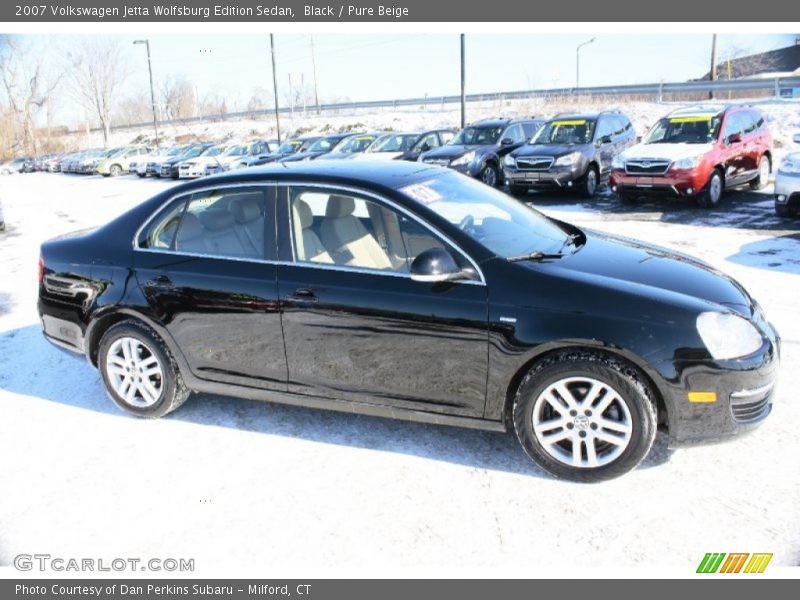 Black / Pure Beige 2007 Volkswagen Jetta Wolfsburg Edition Sedan