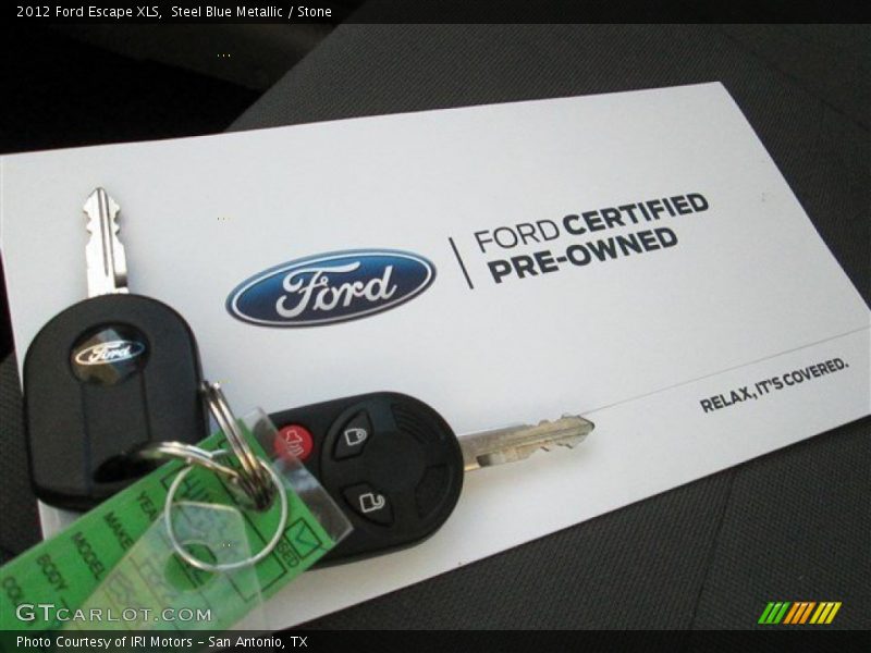 Steel Blue Metallic / Stone 2012 Ford Escape XLS