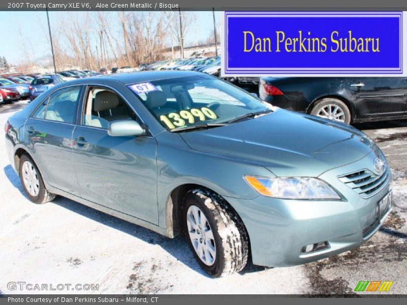 Aloe Green Metallic / Bisque 2007 Toyota Camry XLE V6