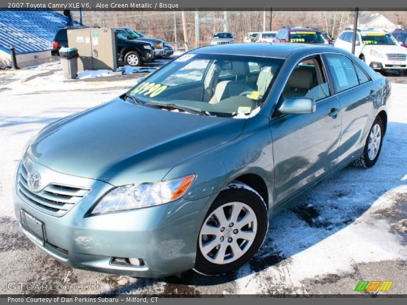 Aloe Green Metallic / Bisque 2007 Toyota Camry XLE V6