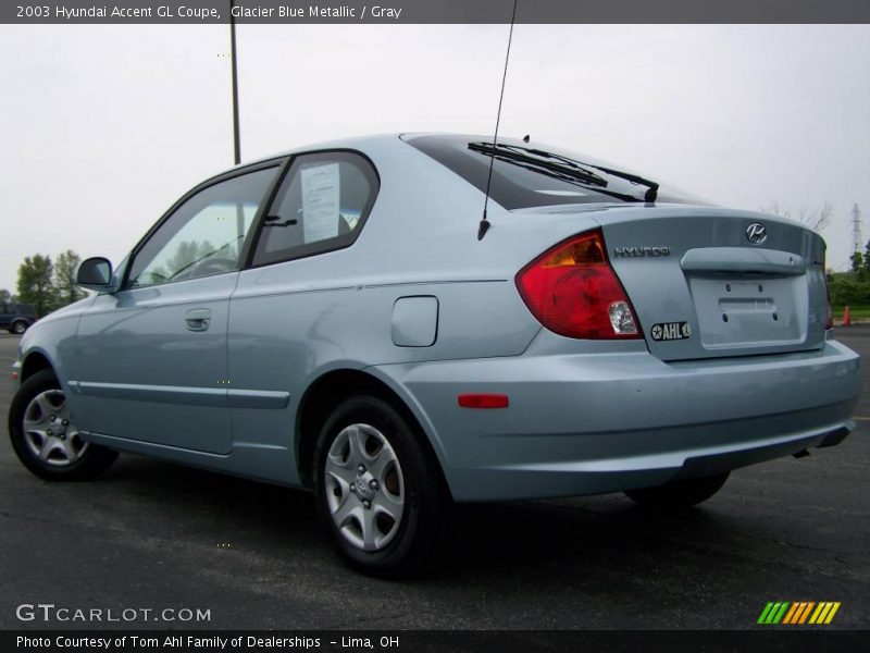 Glacier Blue Metallic / Gray 2003 Hyundai Accent GL Coupe