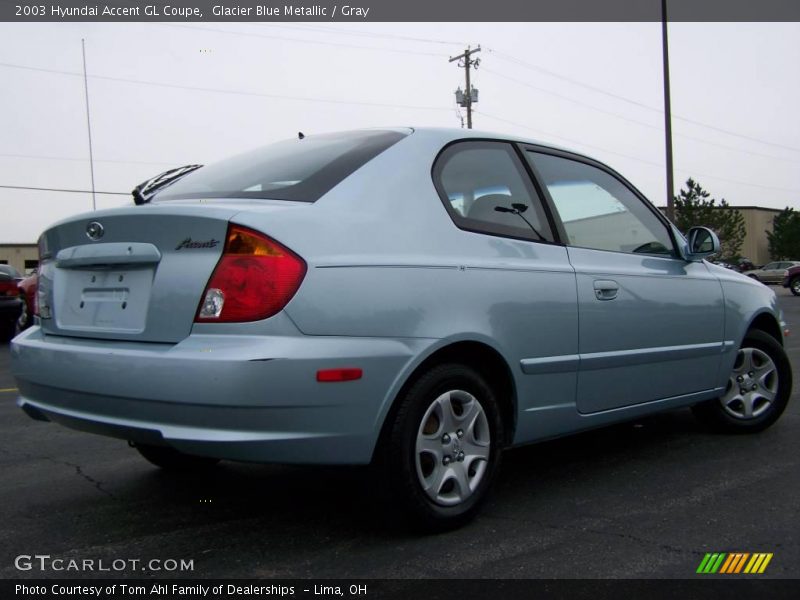 Glacier Blue Metallic / Gray 2003 Hyundai Accent GL Coupe