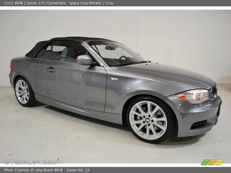 Space Grey Metallic / Gray 2012 BMW 1 Series 135i Convertible