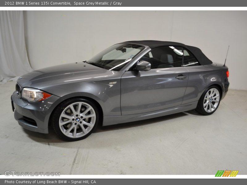 Space Grey Metallic / Gray 2012 BMW 1 Series 135i Convertible