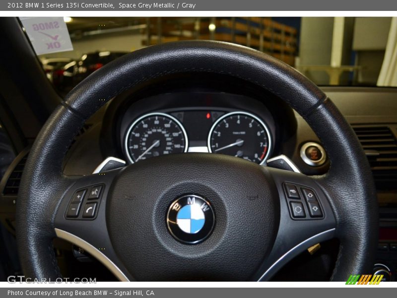 Space Grey Metallic / Gray 2012 BMW 1 Series 135i Convertible
