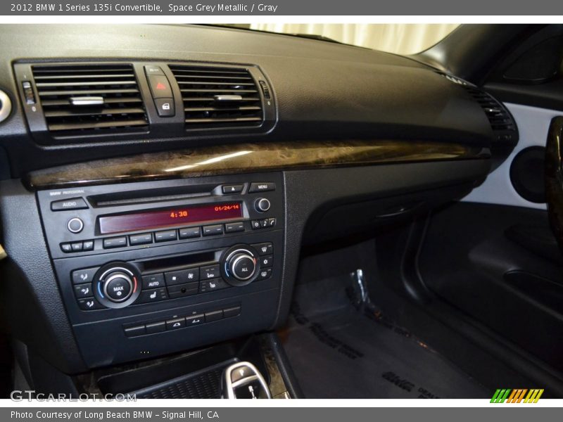 Space Grey Metallic / Gray 2012 BMW 1 Series 135i Convertible