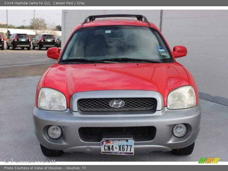 Canyon Red / Gray 2004 Hyundai Santa Fe GLS