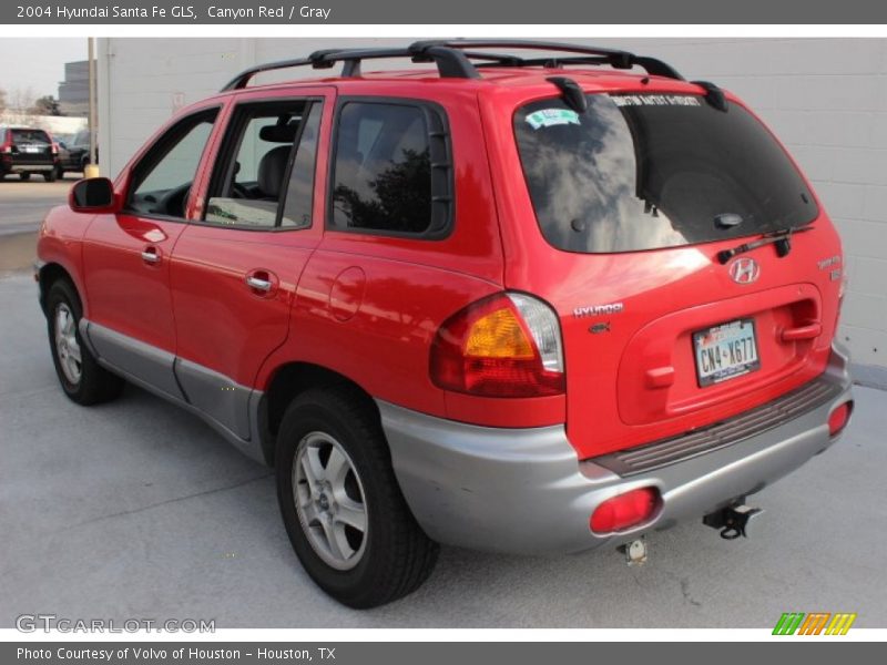 Canyon Red / Gray 2004 Hyundai Santa Fe GLS