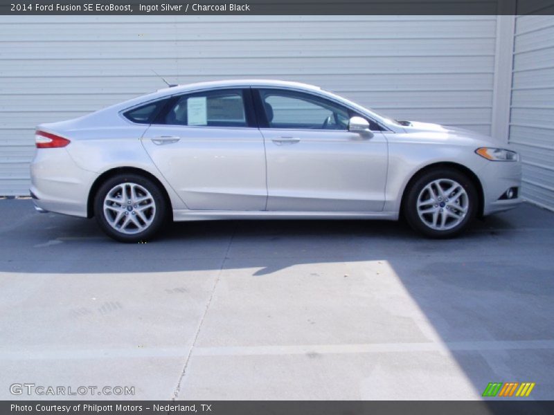 Ingot Silver / Charcoal Black 2014 Ford Fusion SE EcoBoost
