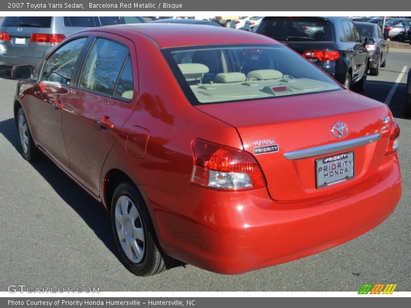 Barcelona Red Metallic / Bisque 2007 Toyota Yaris Sedan