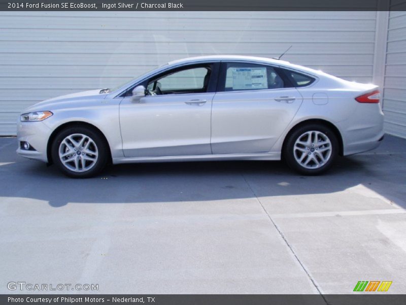 Ingot Silver / Charcoal Black 2014 Ford Fusion SE EcoBoost