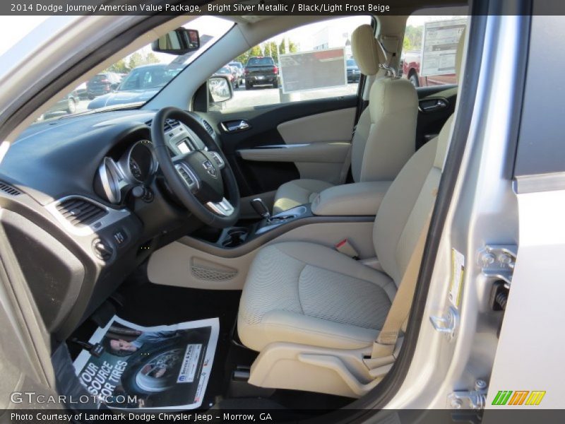 Bright Silver Metallic / Black/Light Frost Beige 2014 Dodge Journey Amercian Value Package