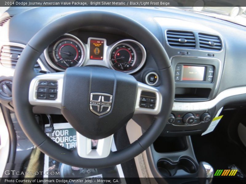 Bright Silver Metallic / Black/Light Frost Beige 2014 Dodge Journey Amercian Value Package