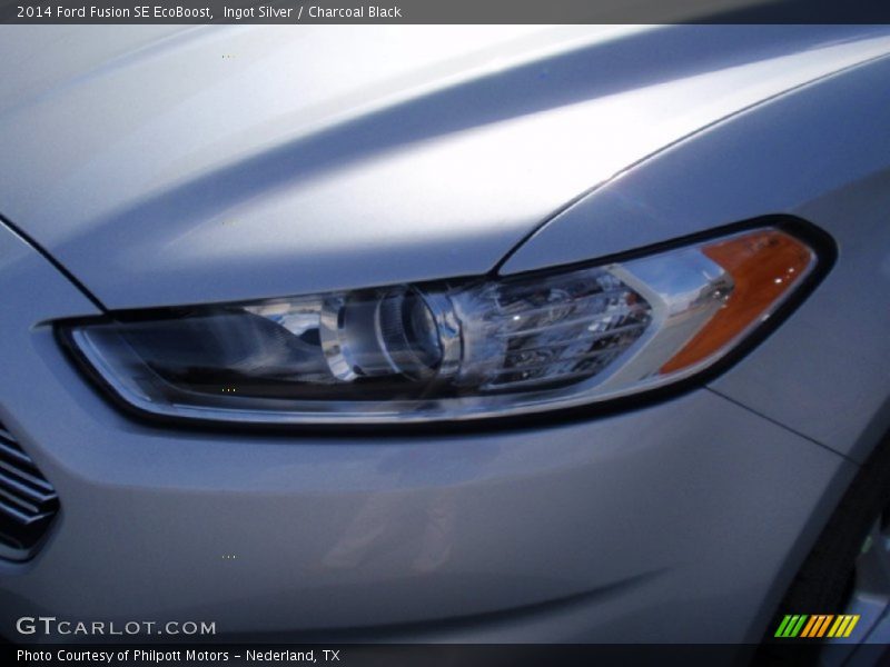 Ingot Silver / Charcoal Black 2014 Ford Fusion SE EcoBoost