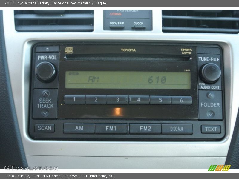Barcelona Red Metallic / Bisque 2007 Toyota Yaris Sedan