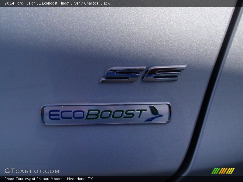 Ingot Silver / Charcoal Black 2014 Ford Fusion SE EcoBoost