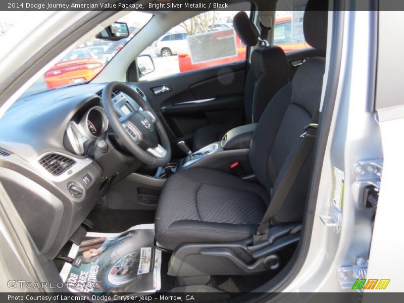 Bright Silver Metallic / Black 2014 Dodge Journey Amercian Value Package