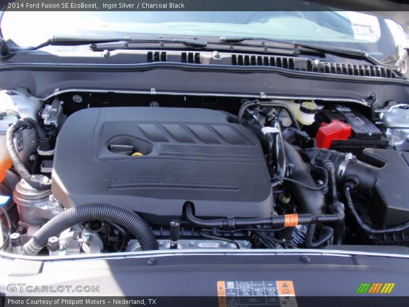 Ingot Silver / Charcoal Black 2014 Ford Fusion SE EcoBoost