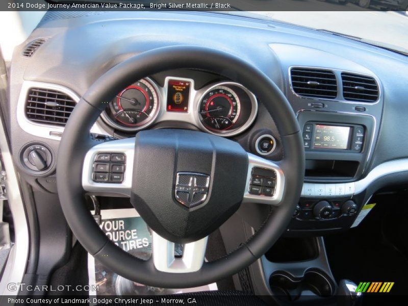 Bright Silver Metallic / Black 2014 Dodge Journey Amercian Value Package