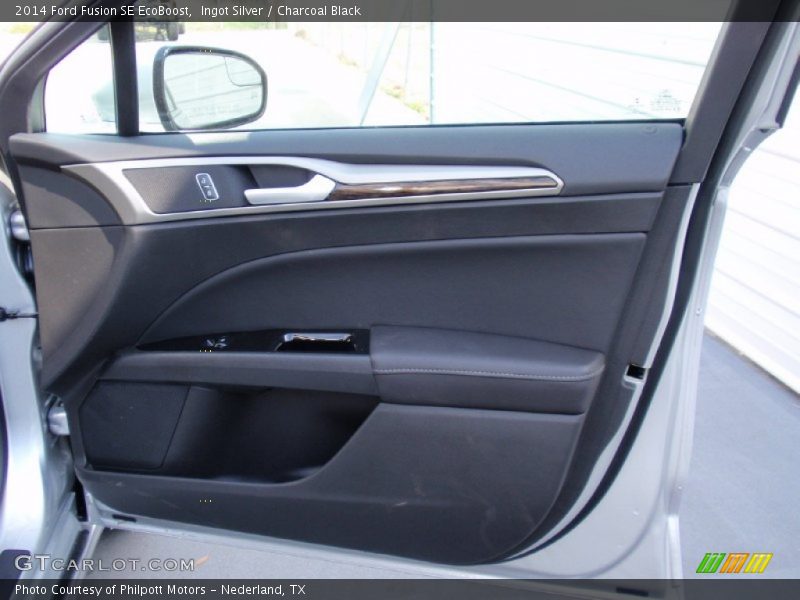 Ingot Silver / Charcoal Black 2014 Ford Fusion SE EcoBoost