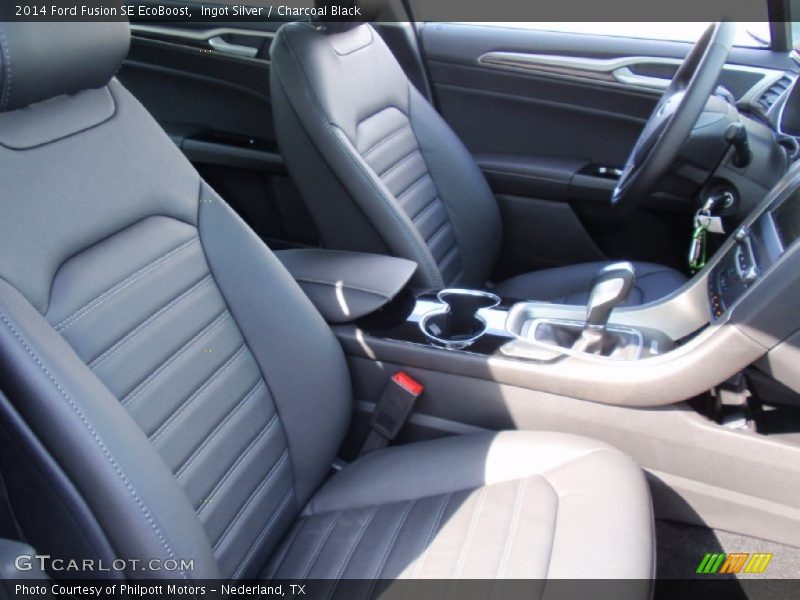 Ingot Silver / Charcoal Black 2014 Ford Fusion SE EcoBoost