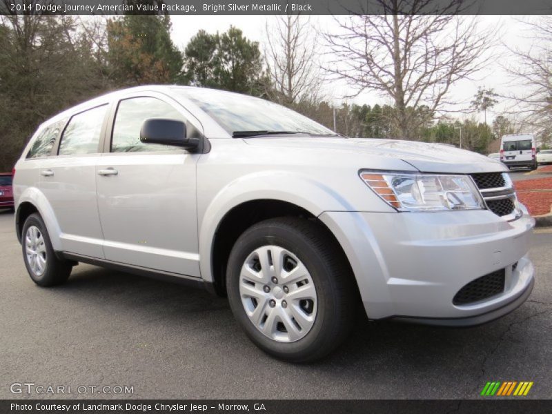 Bright Silver Metallic / Black 2014 Dodge Journey Amercian Value Package