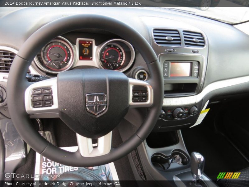 Bright Silver Metallic / Black 2014 Dodge Journey Amercian Value Package