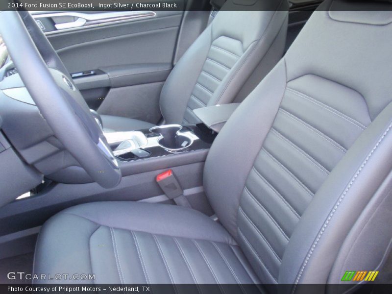Ingot Silver / Charcoal Black 2014 Ford Fusion SE EcoBoost