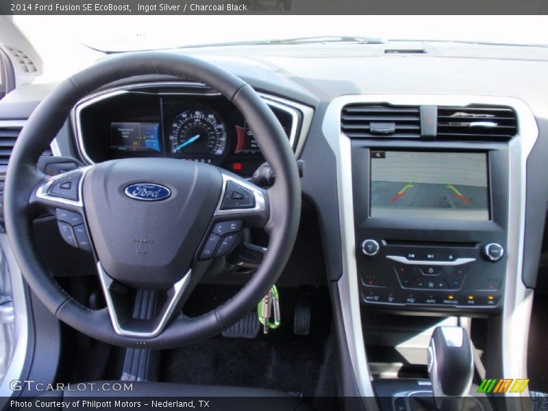 Ingot Silver / Charcoal Black 2014 Ford Fusion SE EcoBoost