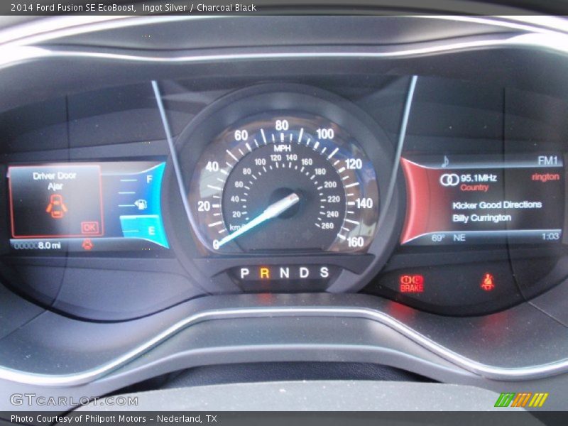 Ingot Silver / Charcoal Black 2014 Ford Fusion SE EcoBoost